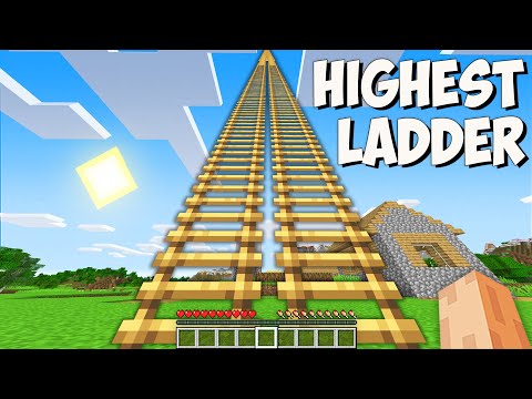 I found THE HIGHEST LADDER in Minecraft! This is THE TALLEST SECRET LADDER!