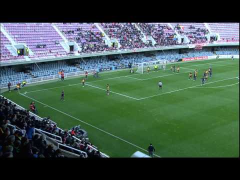 Gol de Sergio Araujo en el FC Barcelona B (1-0) Girona FC - HD