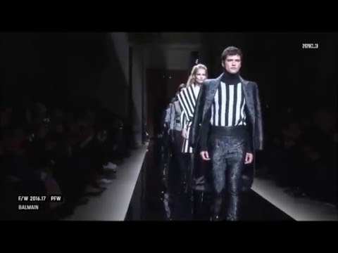 Sean O'Pry: "Balmain" Fall-Winter 2016/17 (Paris Fashion Week 2016) HD