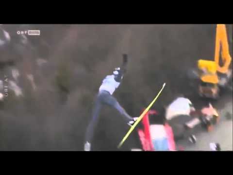 Thomas Morgenstern Fall Kulm 2014 100m - Upadek/Crash 10.01.2014