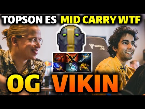 OG vs VIKING Game 1 TI10  - TOPSON EARTH SPIRIT MID CARRY WTF PICK !!