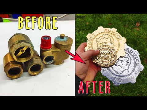 Trash To Treasure - Plumbing valves in gold - Brass Alumunium Casting-HotMetal