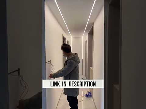 install  motion  profile light  led light in wall and ceiling strips