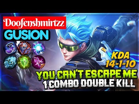 1 Combo Double Kill, You Can't Escape Me [ Top 2 Global Gusion S7 ] Doofenshmirtzz Gusion