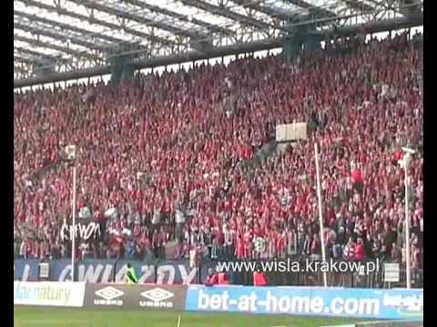 Kibice Wisły w czasie meczu z Jagiellonią