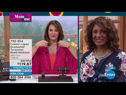 Colleen Lopez Turquoise Graduated Bead Necklace with Mag...