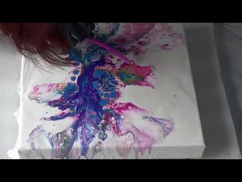 Acrylic Pouring Bild "Pusteblume"     30 x 30