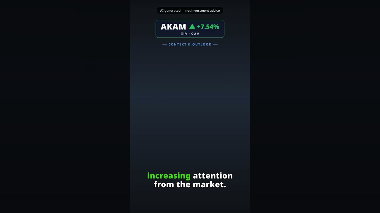 Por que a ação da Akamai Technologies sobe com força hoje? AKAM +7.54%