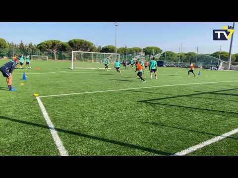 El Cádiz B prepara el partido ante el CF Panadería Pulido (14/10)