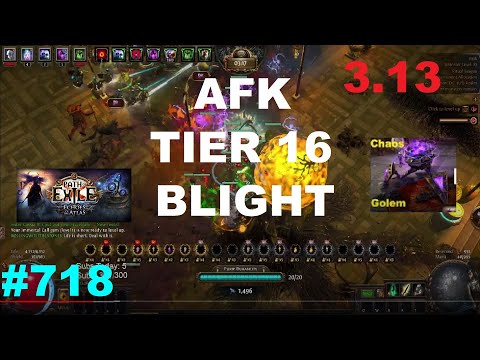 [Path of Exile 3.13] AFK Tier 16 Blighted Map w/ Chaos Golems in 3.13 Ritual League Echoes - 718