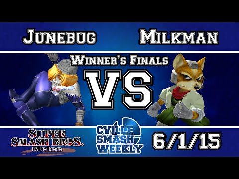 Cville Smash - LS | VGz | Junebug (Sheik) Vs Milkman (Fox) - Winners Finals - Melee