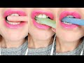 ASMR TRYING NIK L NIP WAX CANDY BOTTLES SATISFYING CRUNCHY EATING SOUNDS