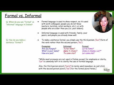 Formal vs. Informal in Italian | Italian Grammar Fundamentals: Unit 1 - Lesson 4