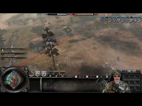CoH2 - Airdrop Only Commanders - 4v4 Hill 400