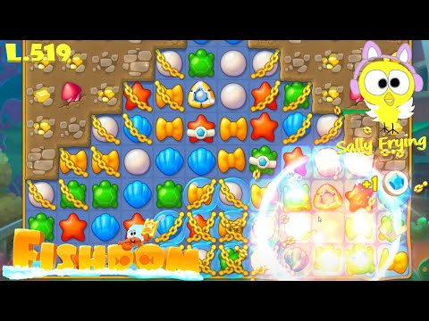 Fishdom level 519 many chains to open