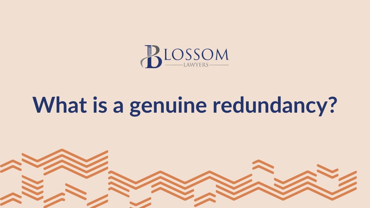 What is a genuine redundancy?
