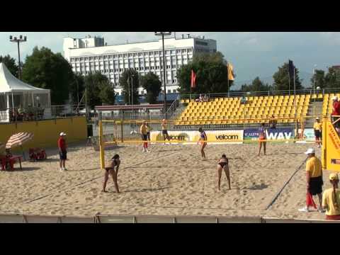 17 Beach Volleyball Satellite 2015 Belarus Abalakina-Dabizha and Mersmann-Schneider