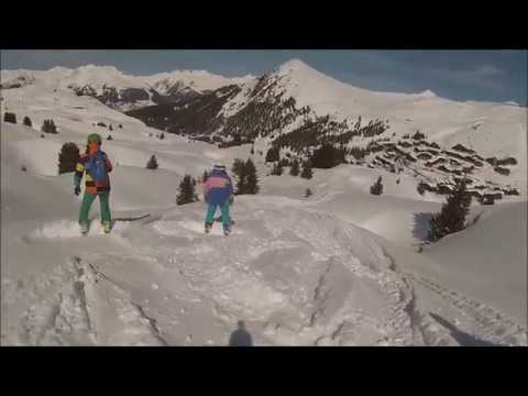 Fun day off-piste around La Plagne