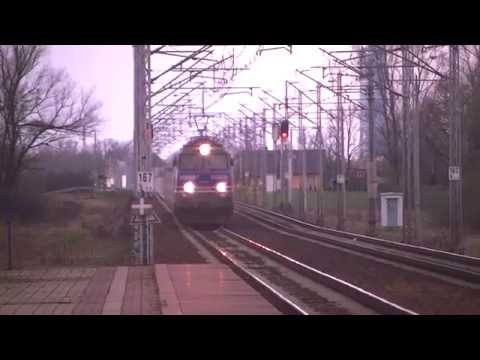 EP09-008 z IC Barbakan 130km/h przelot przez Zębice Wrocławskie