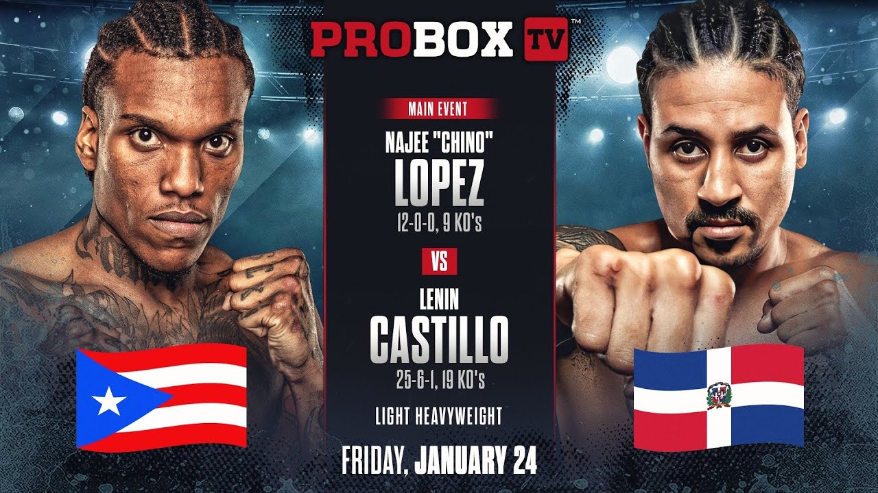 🔴   LIVE! Najee 'Chino' Lopez VS Lenin Castillo Main Event | ProBox TV Presents Contender Series
