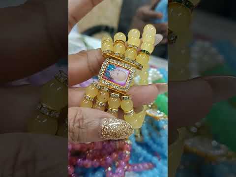 Red glass beads guru ji bracelet