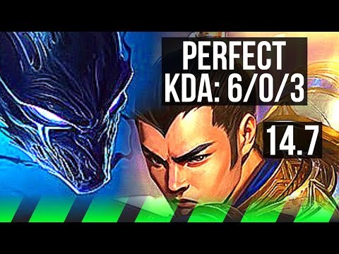 NOCTURNE vs XIN ZHAO (JGL) | 6/0/3, 70% winrate, Dominating | BR Master | 14.7