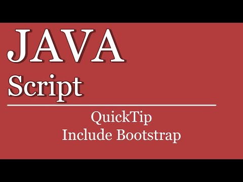 QuickTip #358 - JavaScript Tutorial - Include Bootstrap in your Project