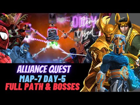 MCOC Alliance Quest Map-7 Day-5 White Magneto |Path+Bosses| |Villainy||Buffed Up||Gimme| 2 Item Used