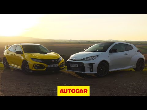 Toyota GR Yaris meets Honda Civic Type R | Which is 2020's best hot hatch? | Autocar