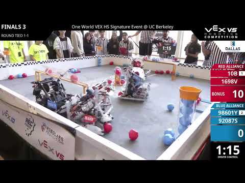 One World HS @ UC Berkeley : Division 1 - Final #1-3 - 10B & 1698V vs 98601Y & 92087S - Auton + Driv