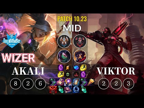 hyF Wizer Akali vs Viktor Mid - KR Patch 10.23