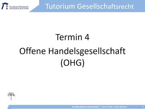 [Tutorium] OHG 1