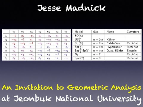 [0th GAF] Jesse Madnick 03 An Introduction to Holonomy and G2 Geometry