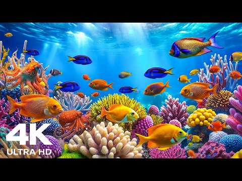 Relaxing Music The Best 4K Sea Animals for Relaxation ♫ Aquarium 4K Ultra HD