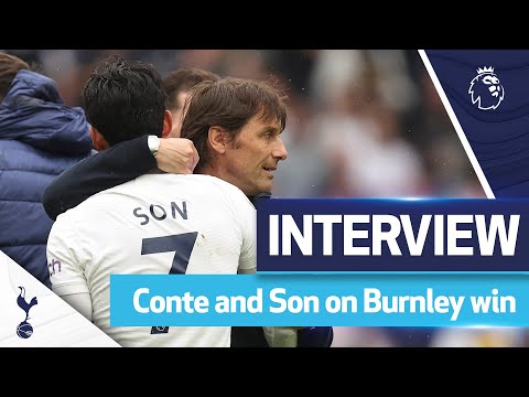 Heung-Min Son reacts to winning Player of the Season! | INTERVIEWS | Conte & Son on Burnley win