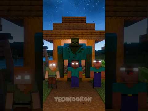 W Team Saved Villager 💀| Minecraft Animation #sigma #herobrine #minecraft #animation #shorts #mutant