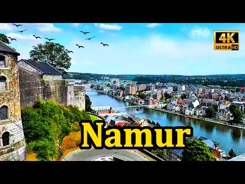 Namur,beautiful and charming town in Belgium,mysterious castle,Walking Tour, 4K