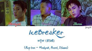 [Han/Rom/Eng]IceBreaker - 비투비 (BTOB) (Rap line - Minhyuk, Peniel, Ilhoon) Color Coded Lyrics Video