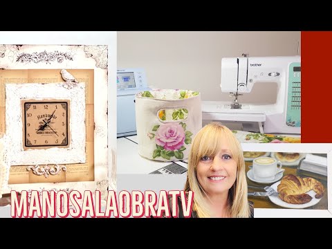 ManosalaObraTv 2021 Programa 11 - Reloj de madera -  Pintar al Oleo - Cuadros - Organizador Textil