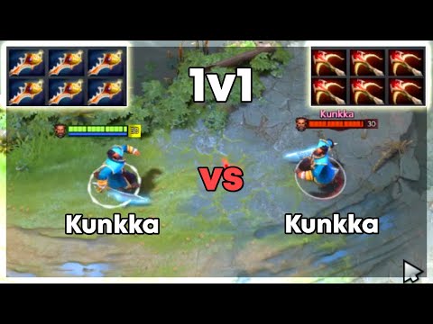 6x Rapier Kunkka vs 6x Daedalus Kunkka | Level 30 Dota 2 1v1 | Who Will Win?
