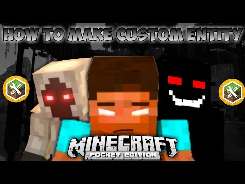 how to make custom entity for your Minecraft pocket edition SMP||how to make entity like Hogalala