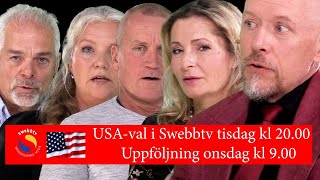 USA val i Swebbtv i kväll kl 20:00. Följ vår livesändning.