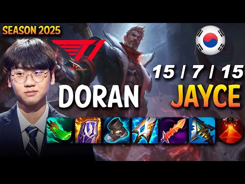 T1 Doran JAYCE vs RUMBLE Top - Patch 25.S1.1 KR Ranked | lolrec