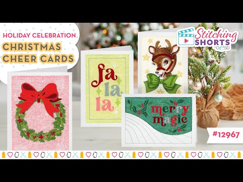 OESD Holiday Celebration - Christmas Cheer Machine Embroidered Cards