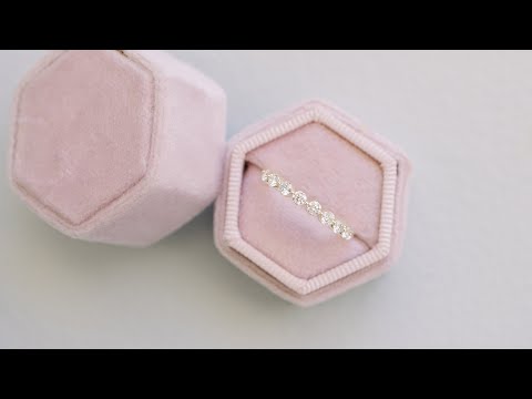 Lab Diamond Shared Prong Half Eternity Band in 14k Yellow Gold | Ada Diamonds