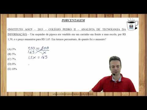 0840 - INSTITUTO AOCP - 2013 - COLÉGIO PEDRO II - PORCENTAGEM (www.gurudamatematica.com.br)