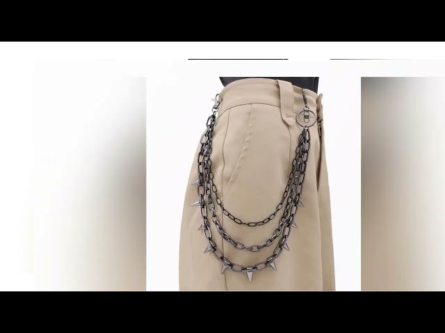 Vídeo relacionado con UOOM Hip Hop Punk Cadena de metal para Pantalones Moda Cartera Cadena Llavero, unisex adulto (PK6001)