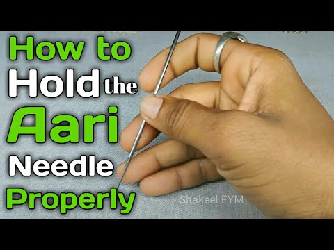 How to hold the Aari needle properly | know about aari needle | aari embroidery