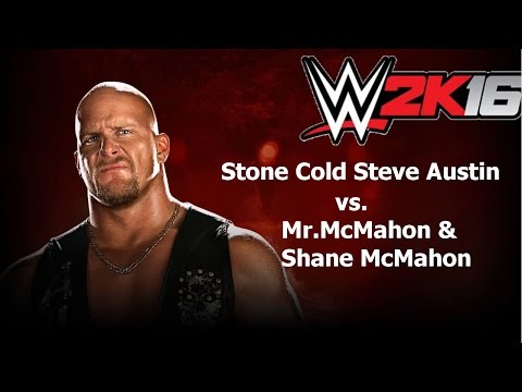 WWE 2K16 2K Showcase "Austin 3:16" #20 "Stone Cold Steve Austin vs  vs Shane and Vince McMahon"