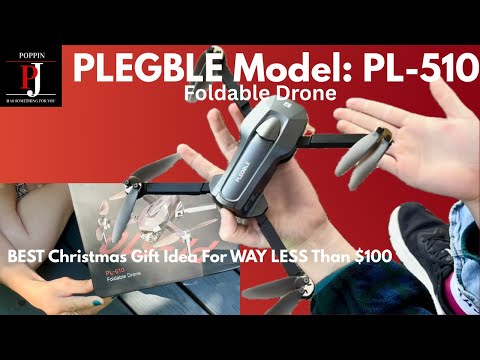 PLEGBLE Model PL-510 Foldable Drone Review and Demonstration Beginner Drone PERFECT for Christmas